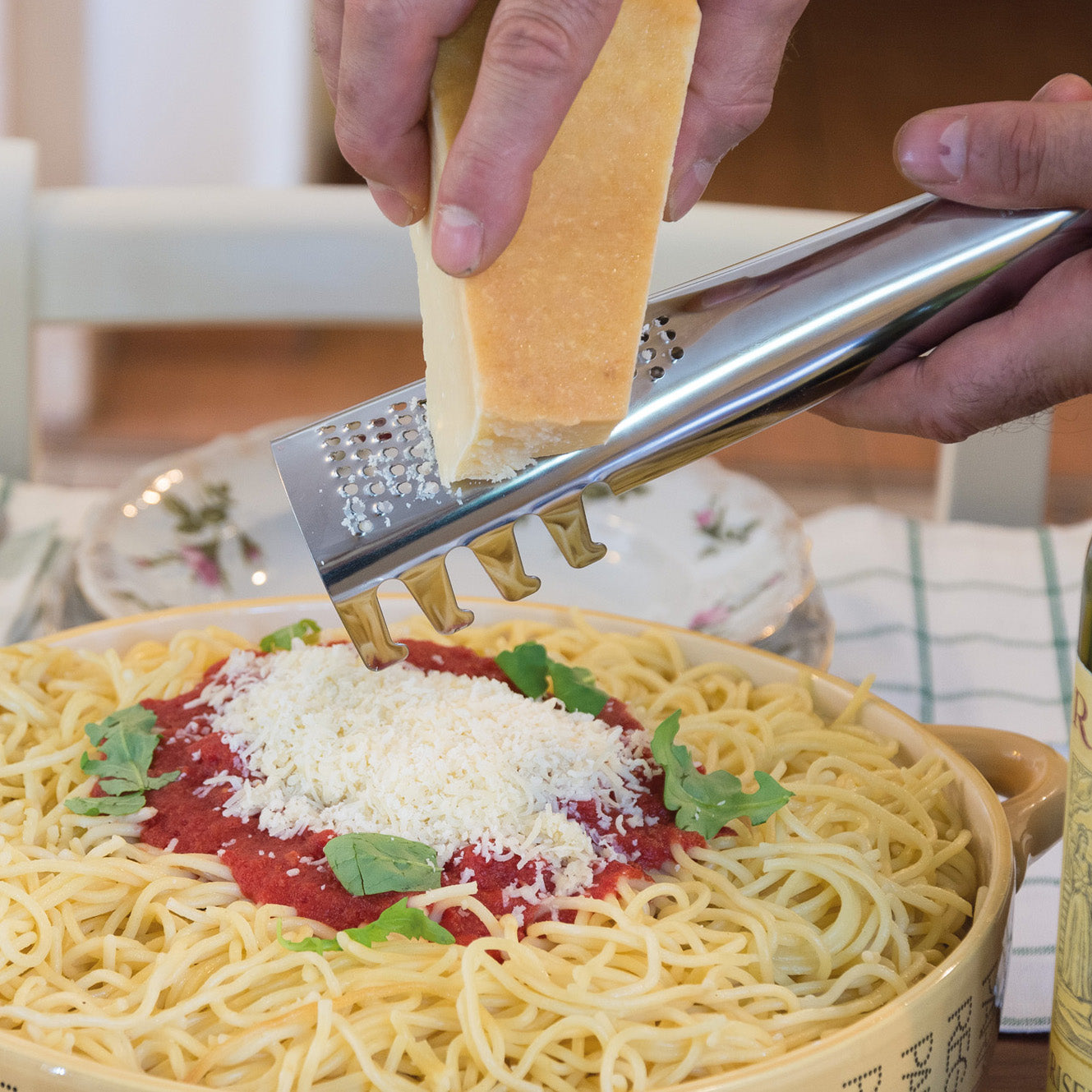 Louche à spaghetti avec râpe 'Parmigiano Reggiano'