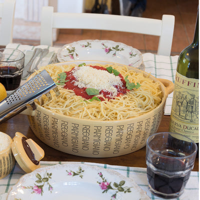 Bol à Spaghetti en Céramique Parmigiano Reggiano : Un Service Élégant pour la Perfection des Pâtes