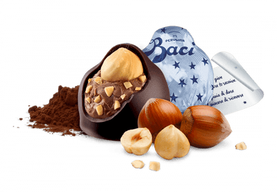 Sac Baci Perugina - Assortiment de chocolats de l'Ombrie fourrés au gianduia et noisettes entières