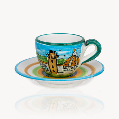 "Firenze" - Hand-painted Coffee Cup Memoritaly