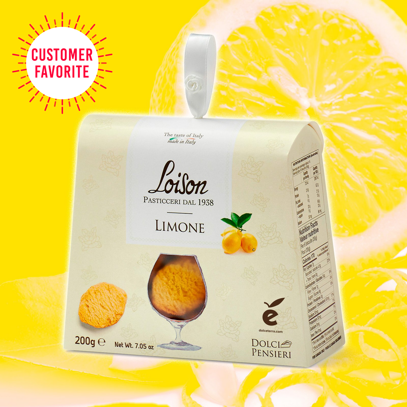 'Limone' Dolceterra Biscotti Amalfitani Par Loison Pasticceria Coffrets Cadeaux